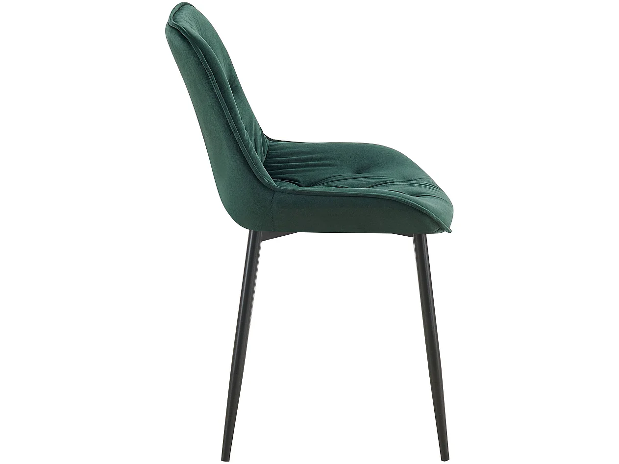 Lot de 2  chaise salle à manger - Velours - Vert - Wallace