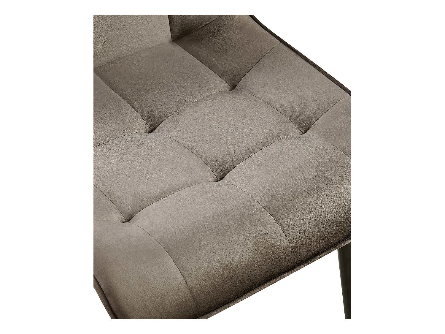 Lot de 2  chaise salle à manger - Velours - Anthracite - Gifford