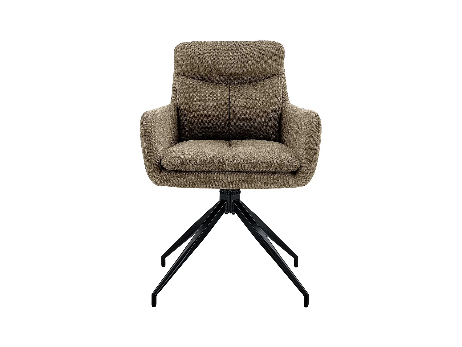 Lot de 2  chaise salle à manger - Tissu - Marron - Somers