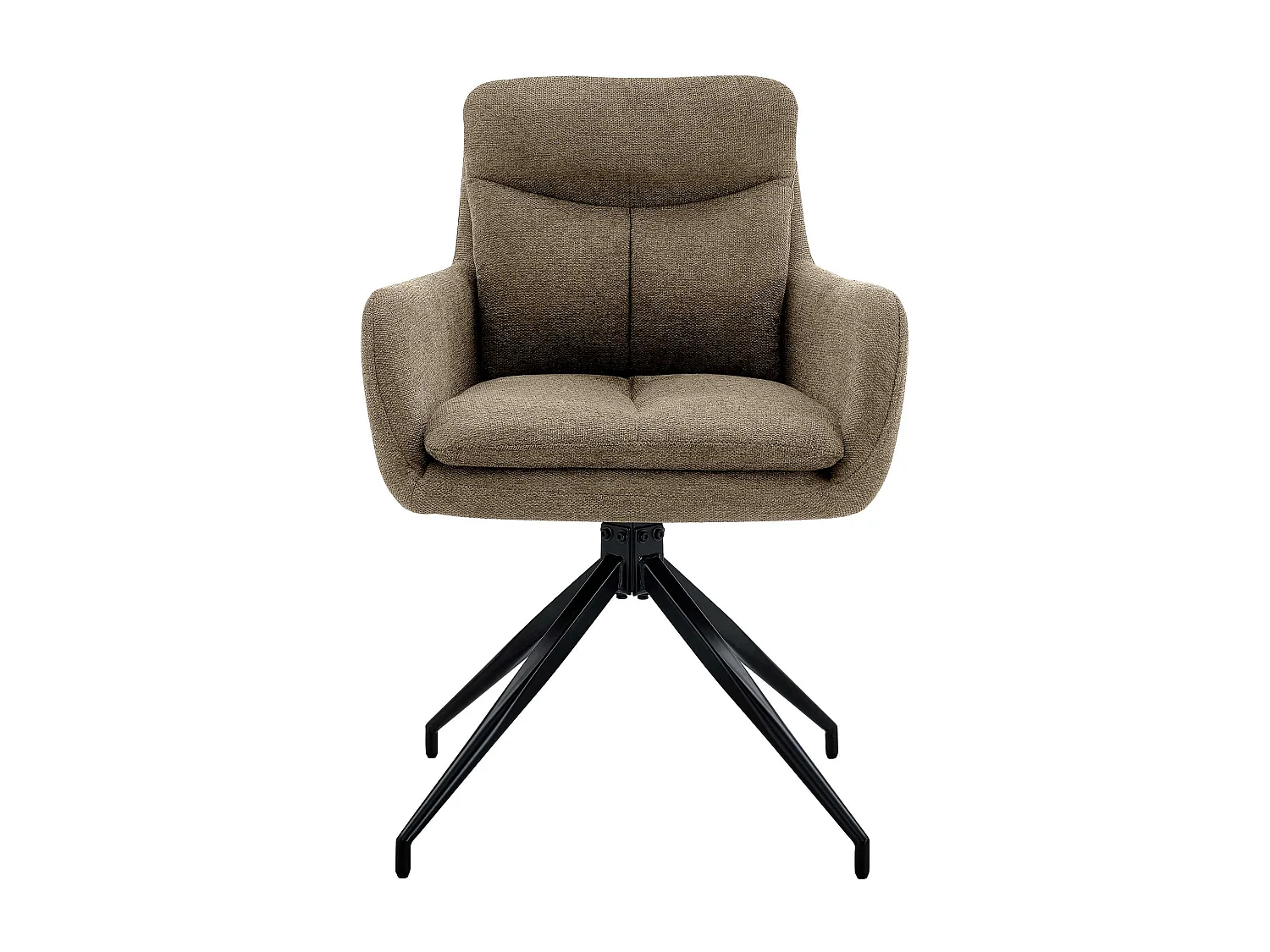 Lot de 2  chaise salle à manger - Tissu - Marron - Somers