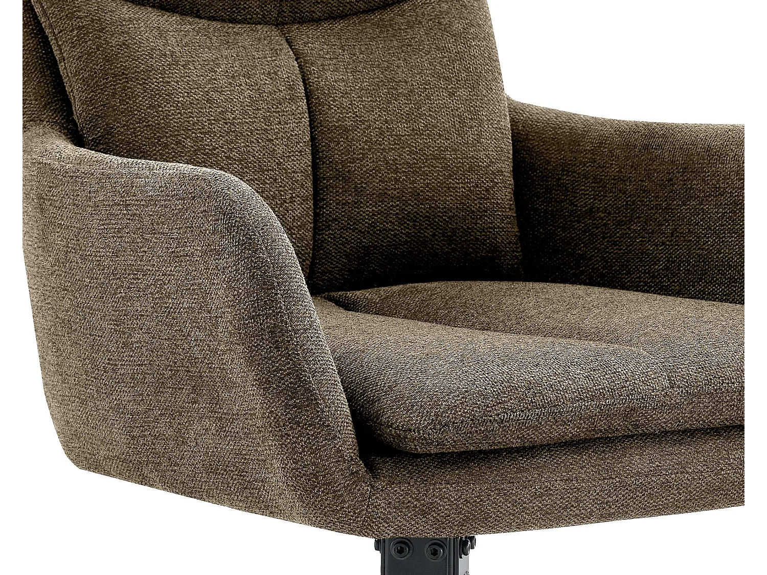 Lot de 2  chaise salle à manger - Tissu - Marron - Somers