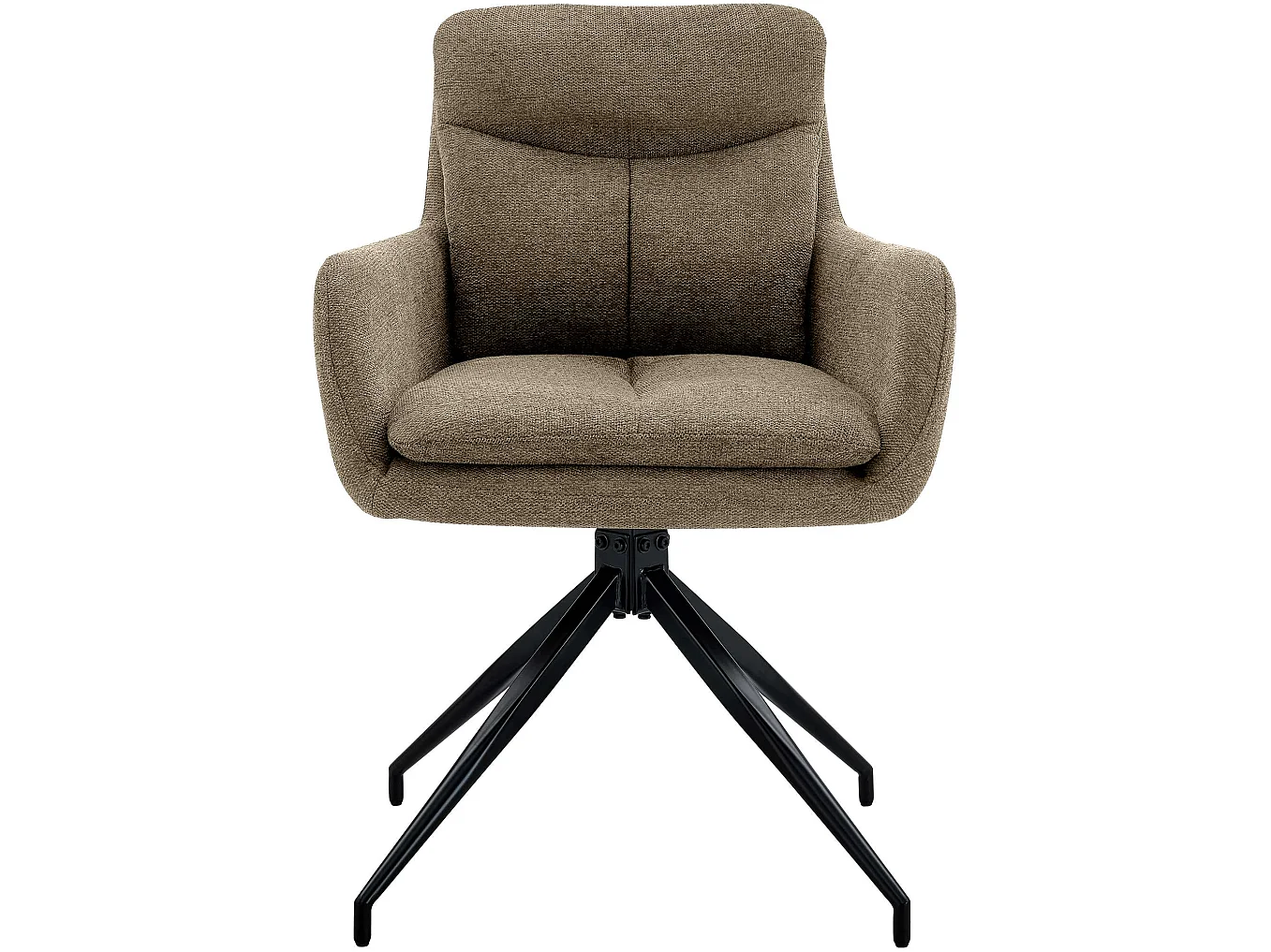 Lot de 2  chaise salle à manger - Tissu - Marron - Somers