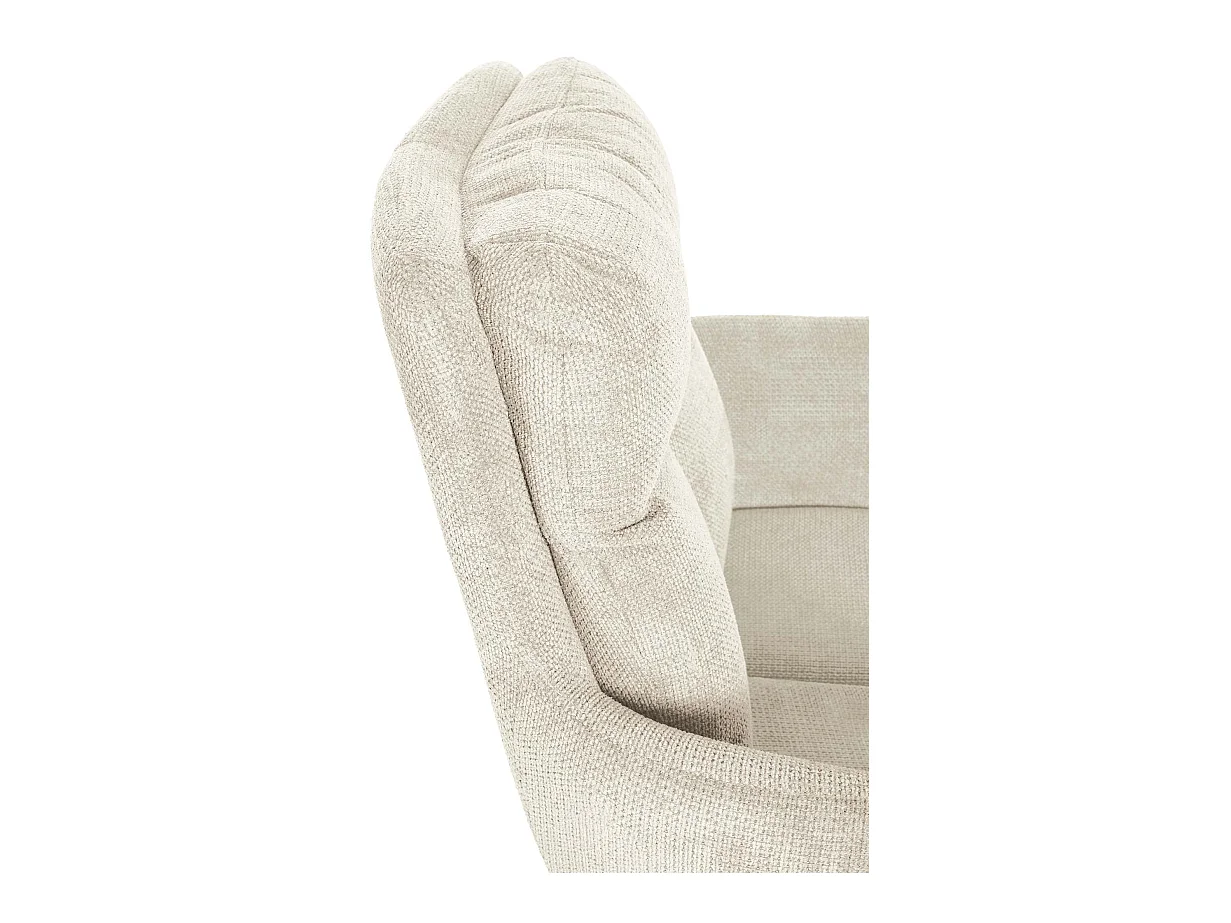 Lot de 2  chaises avec accoudoirs - Tissu - Crème - Vilas