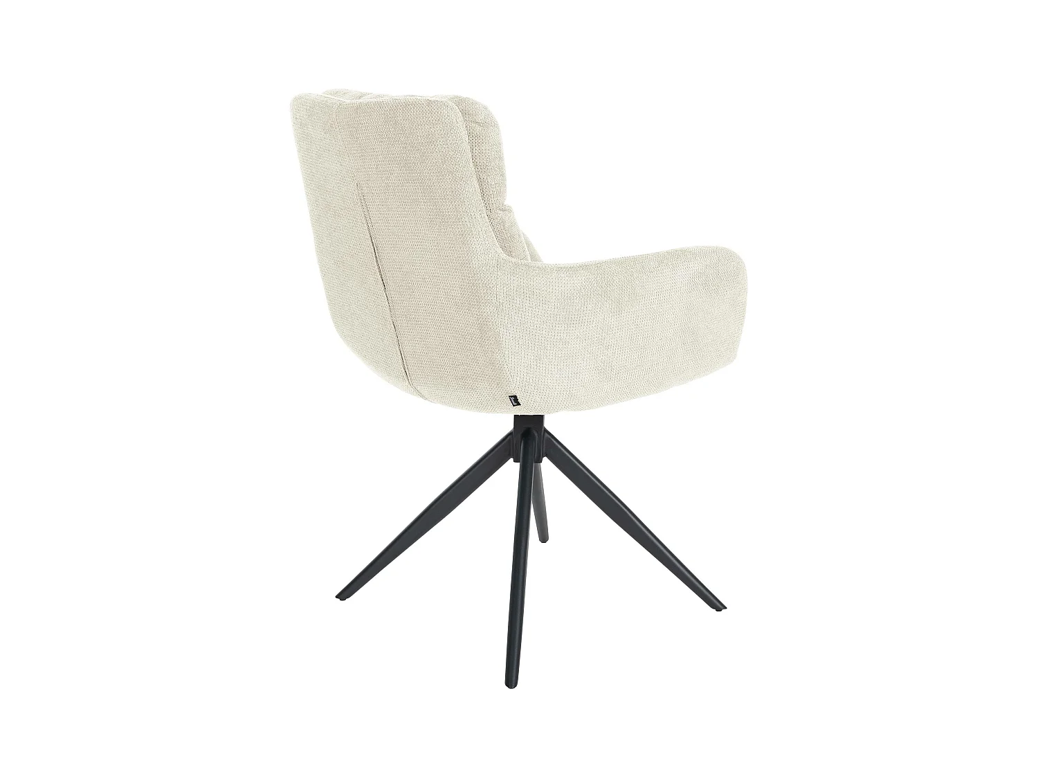 Lot de 2  chaises avec accoudoirs - Tissu - Crème - Vilas