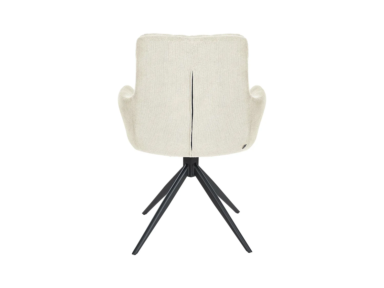 Lot de 2  chaises avec accoudoirs - Tissu - Crème - Vilas