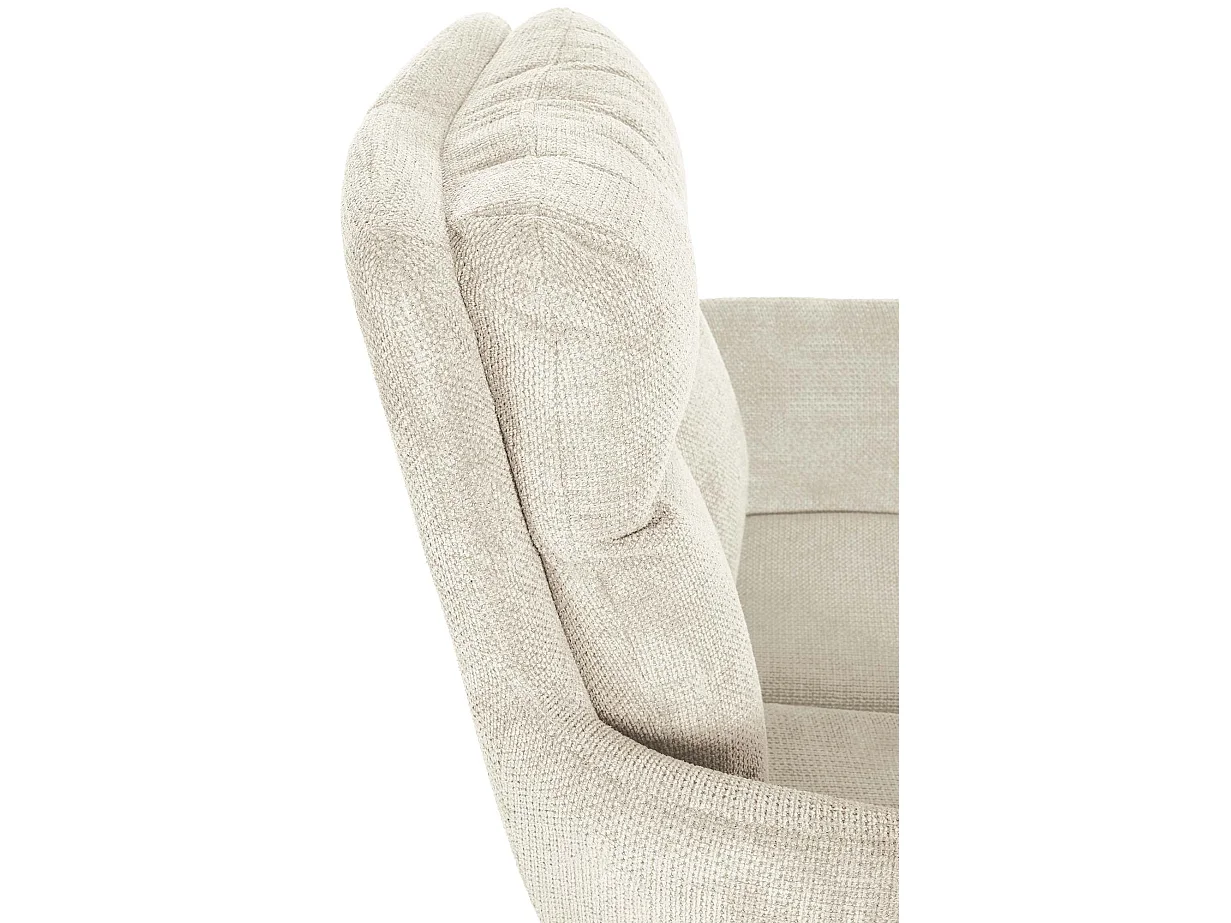 Lot de 2  chaises avec accoudoirs - Tissu - Crème - Vilas