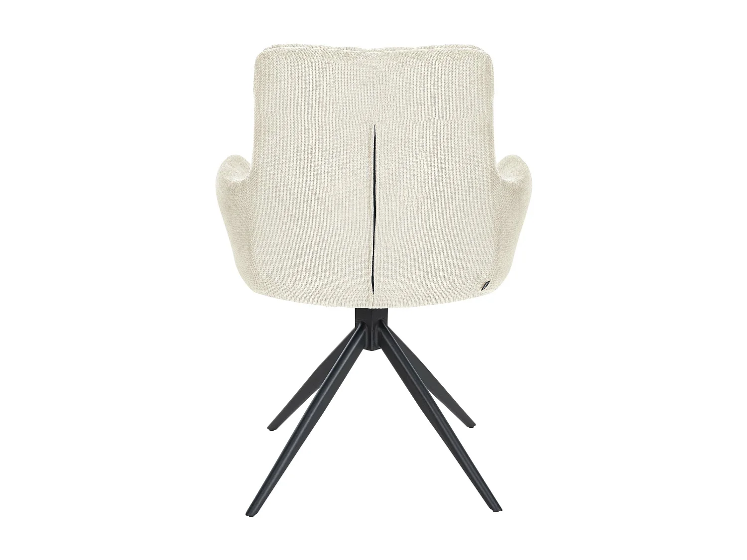 Lot de 2  chaises avec accoudoirs - Tissu - Crème - Vilas