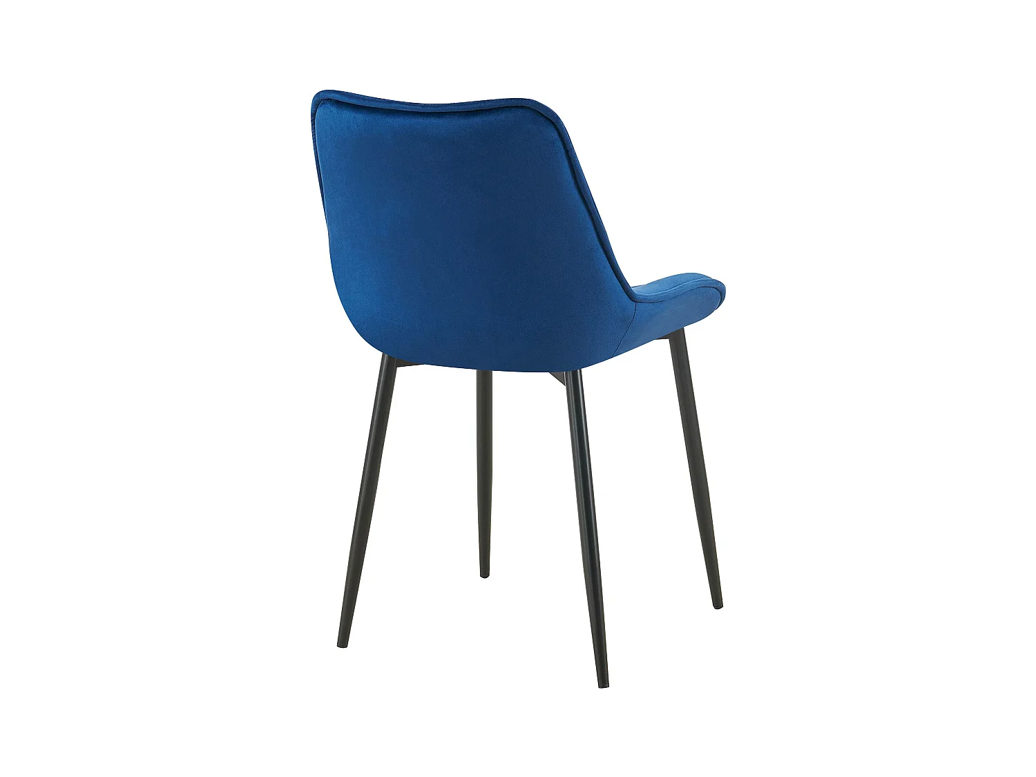 Lot de 2  chaise salle à manger - Velours - Bleu - Wallace