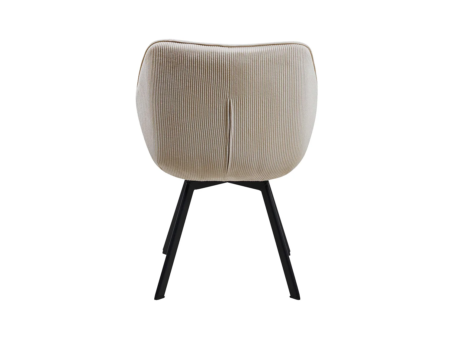 Lot de 2  chaises avec accoudoirs - Cordon - Crème - Jordi