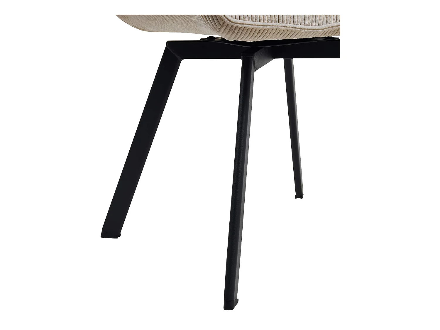 Lot de 2  chaises avec accoudoirs - Cordon - Crème - Jordi