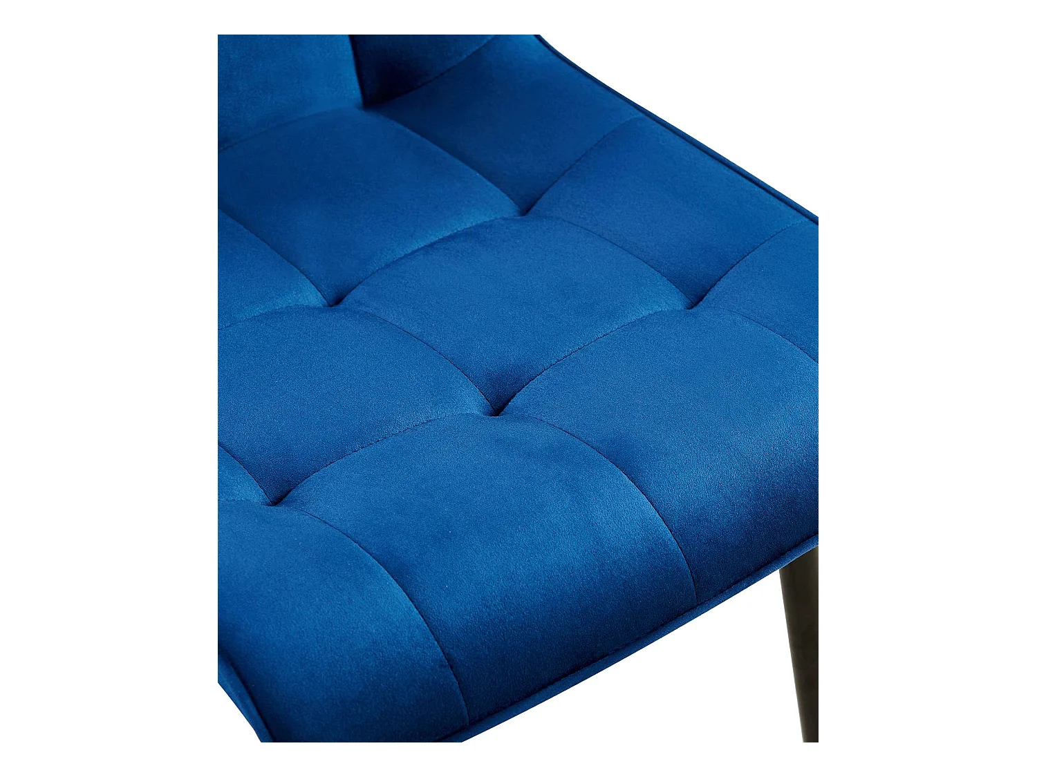 Lot de 2  chaise salle à manger - Velours - Bleu foncé - Gifford