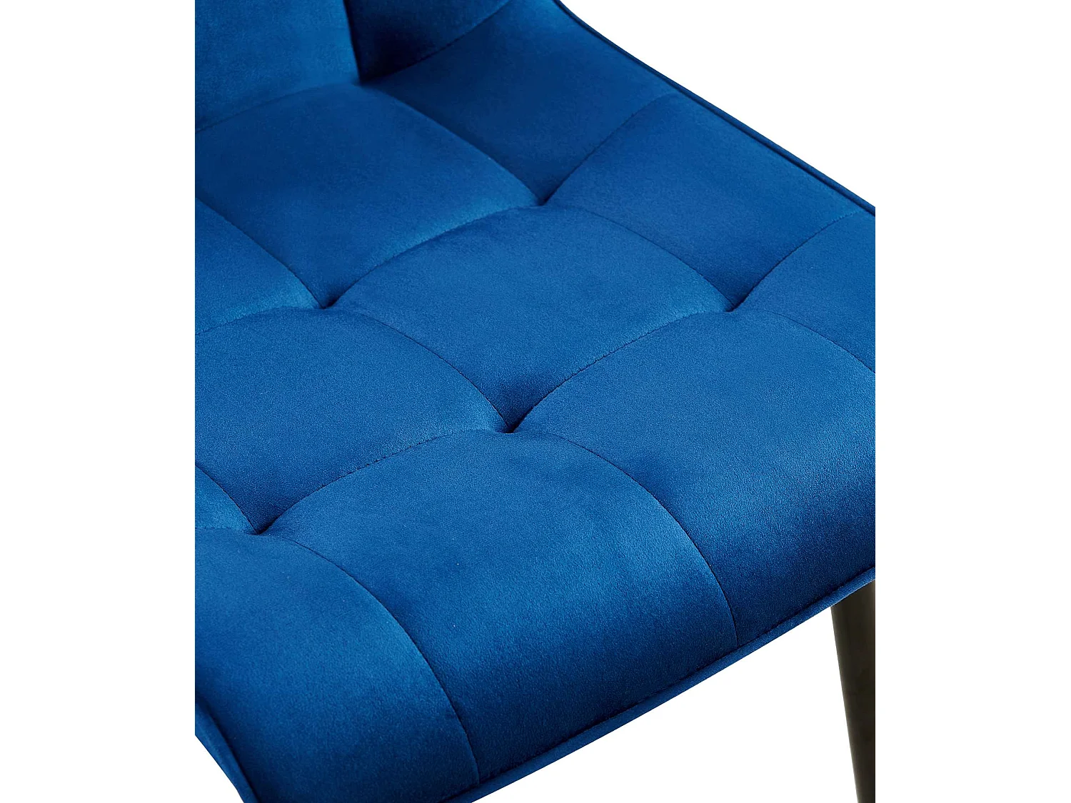 Lot de 2  chaise salle à manger - Velours - Bleu foncé - Gifford