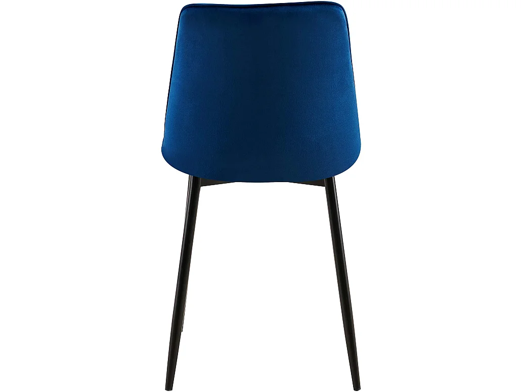 Lot de 2  chaise salle à manger - Velours - Bleu foncé - Gifford