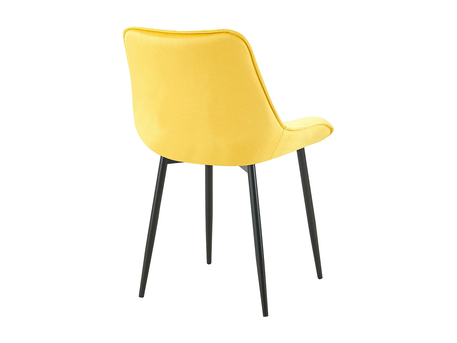 Lot de 2  chaise salle à manger - Velours - Jaune - Wallace