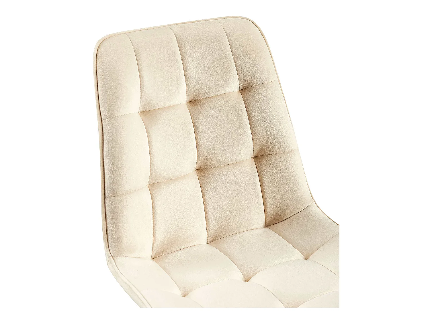 Lot de 2  chaise salle à manger - Velours - Crème - Gifford