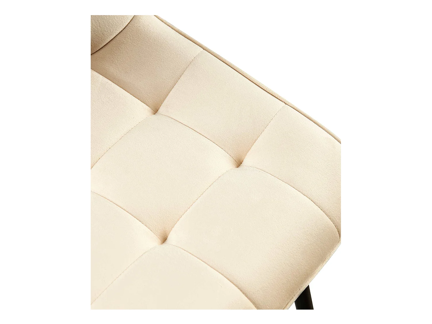 Lot de 2  chaise salle à manger - Velours - Crème - Gifford