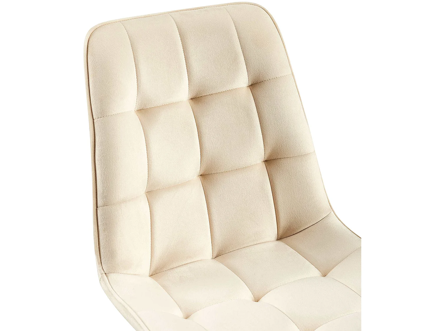 Lot de 2  chaise salle à manger - Velours - Crème - Gifford