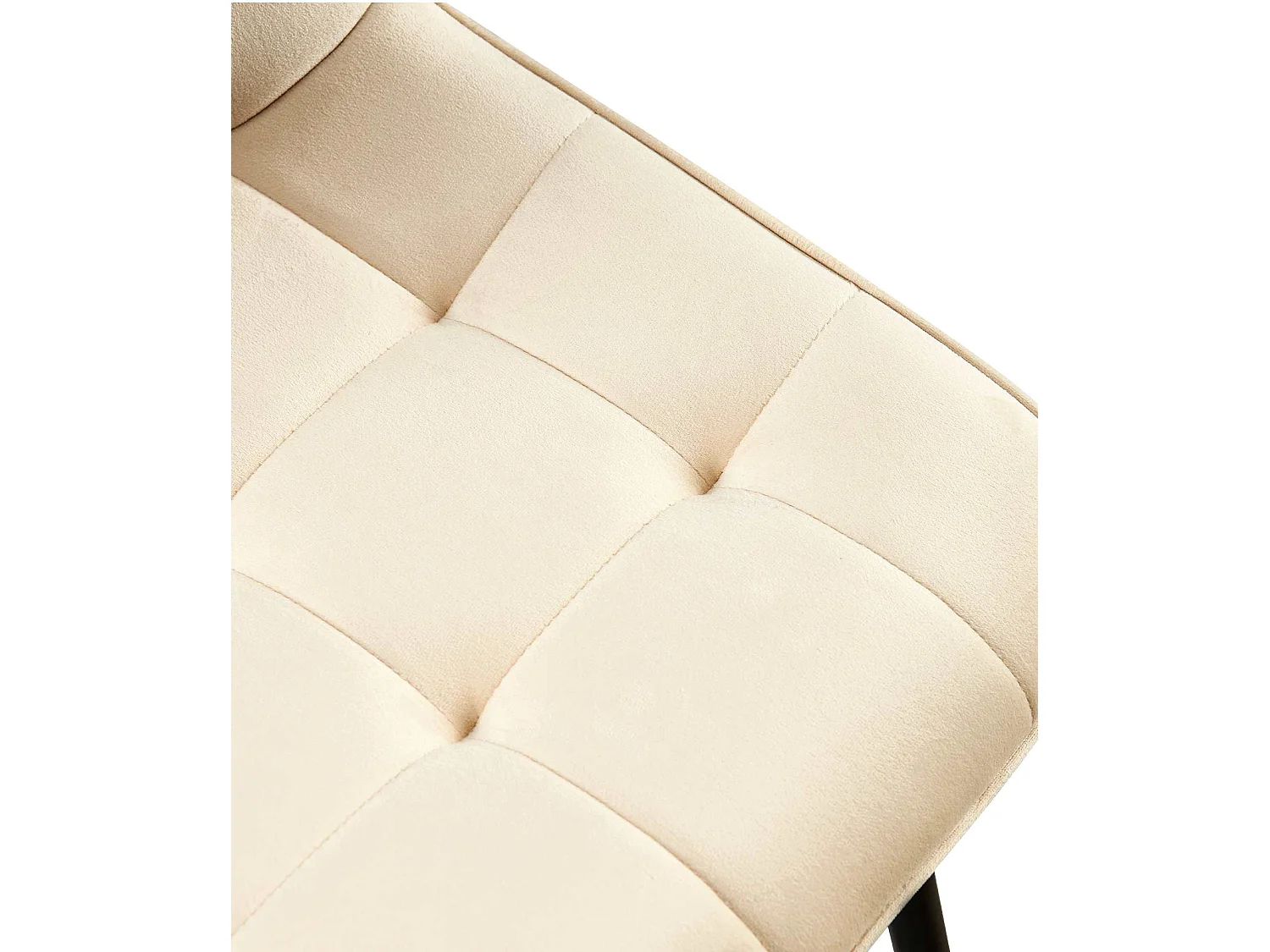 Lot de 2  chaise salle à manger - Velours - Crème - Gifford