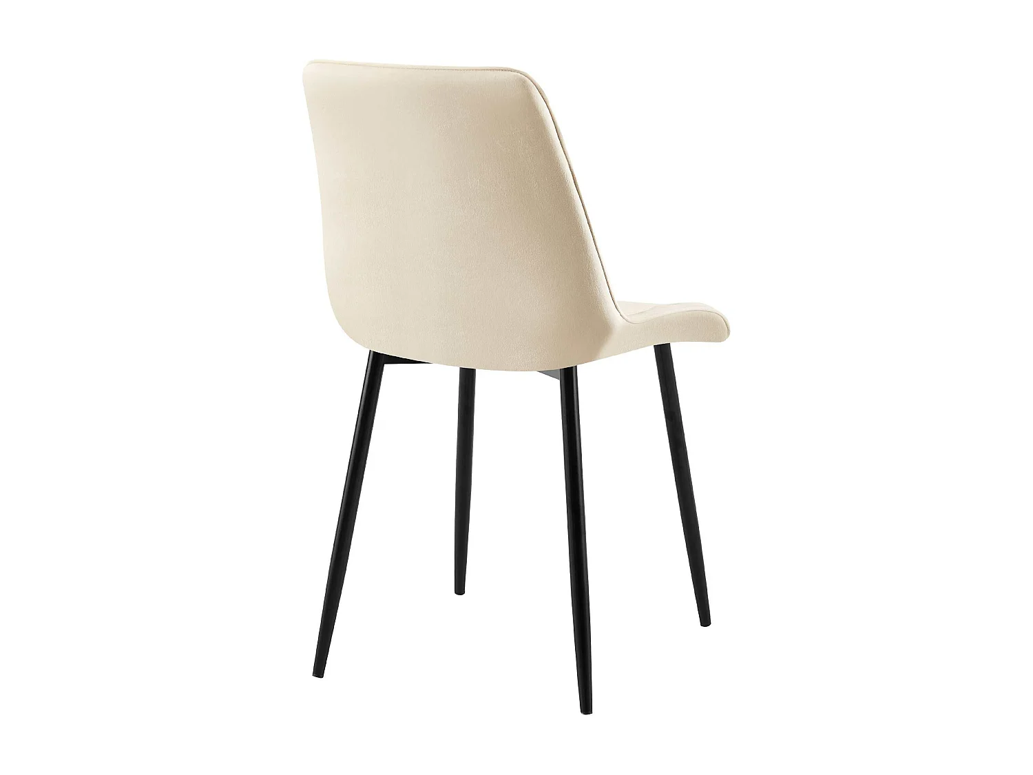 Lot de 2  chaise salle à manger - Velours - Crème - Gifford