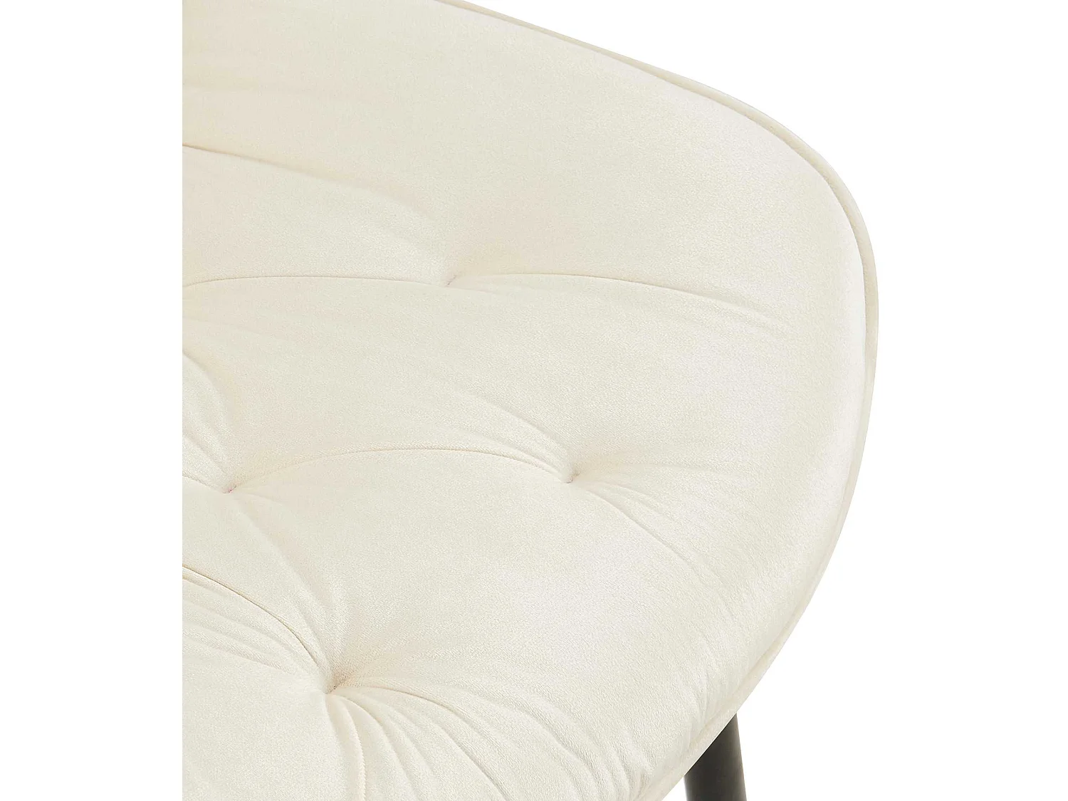 Lot de 2  chaise salle à manger - Velours - Crème - Wallace