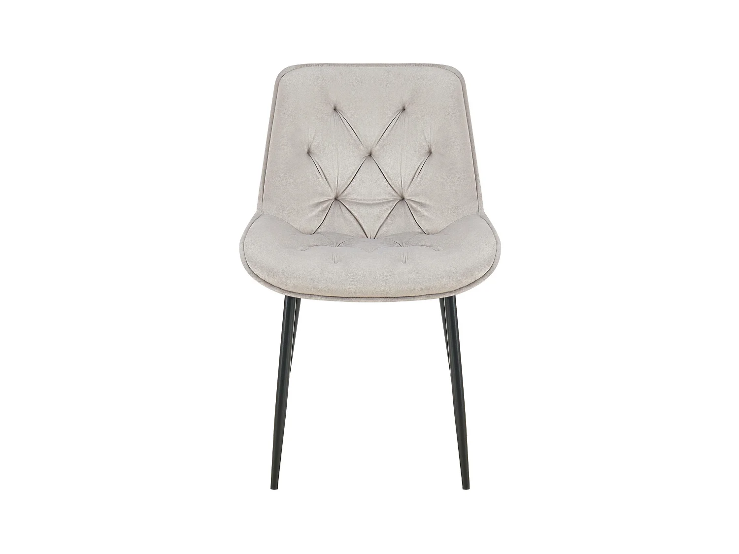 Lot de 2  chaise salle à manger - Velours - Gris - Wallace