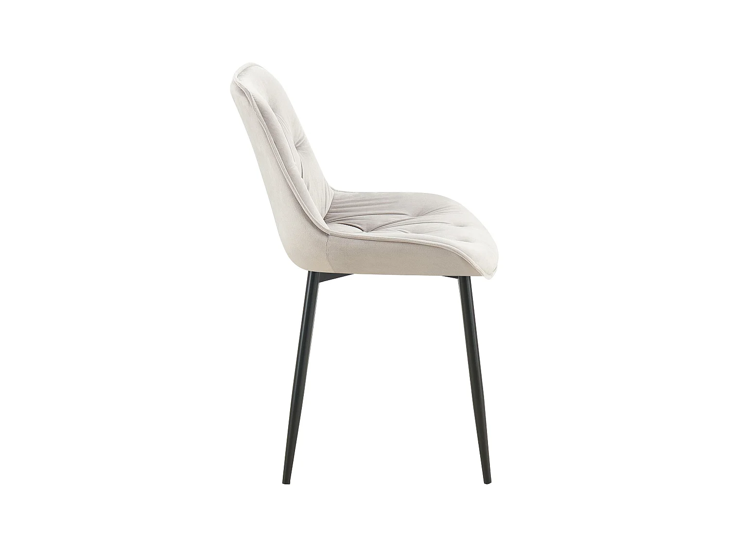 Lot de 2  chaise salle à manger - Velours - Gris - Wallace