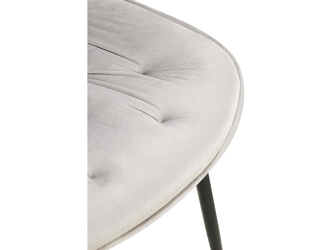 Lot de 2  chaise salle à manger - Velours - Gris - Wallace