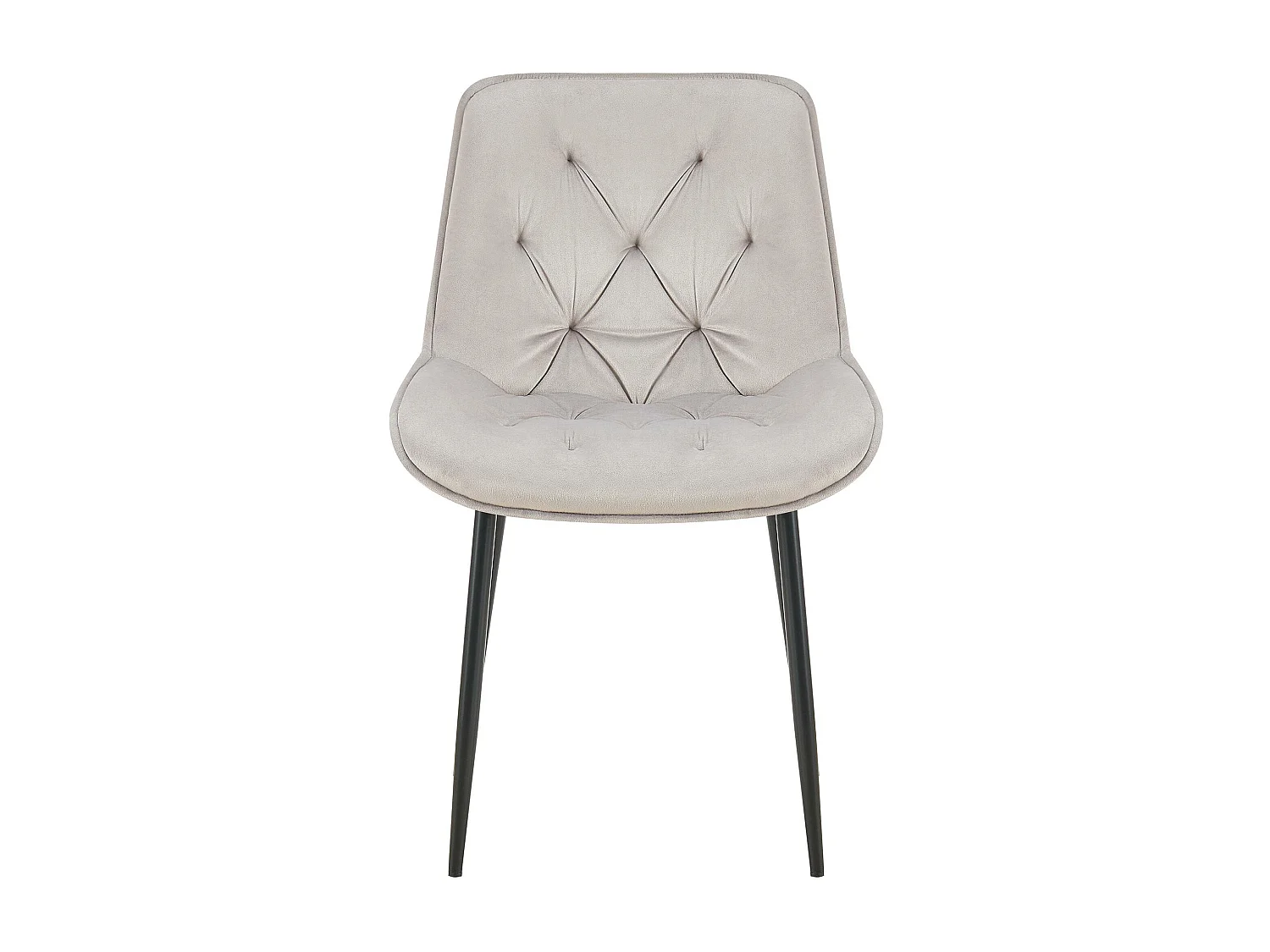 Lot de 2  chaise salle à manger - Velours - Gris - Wallace