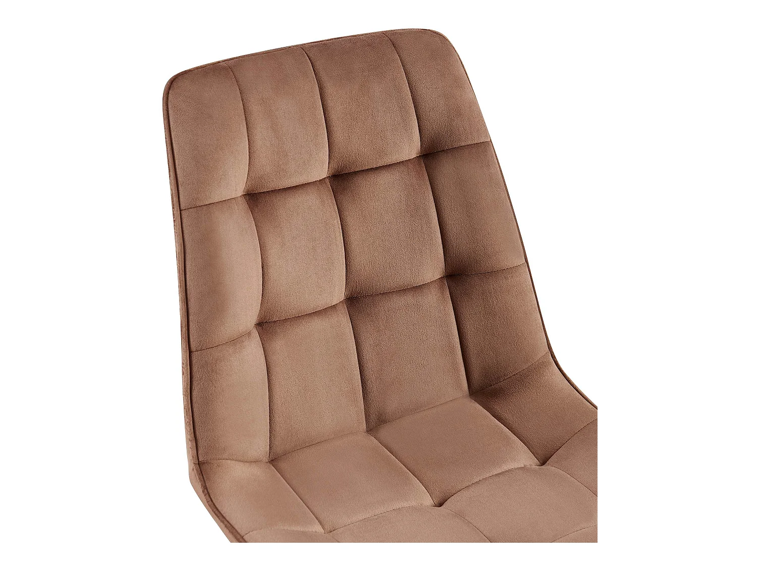 Lot de 2  chaise salle à manger - Velours - Marron - Gifford