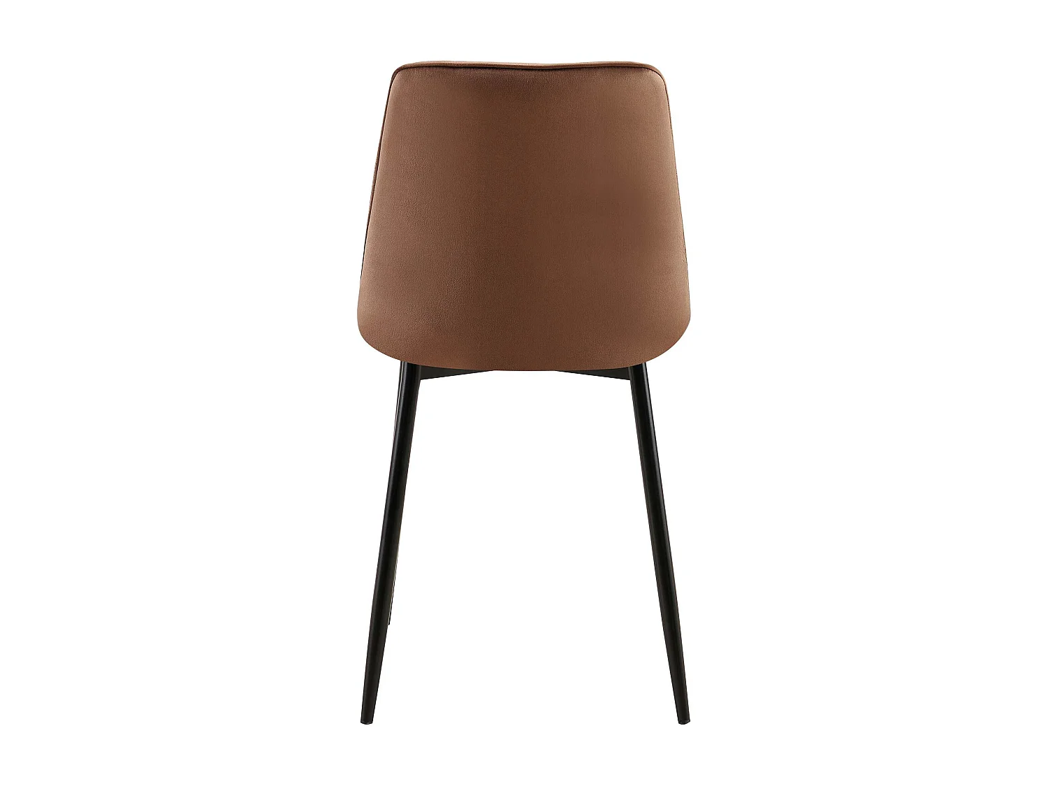 Lot de 2  chaise salle à manger - Velours - Marron - Gifford