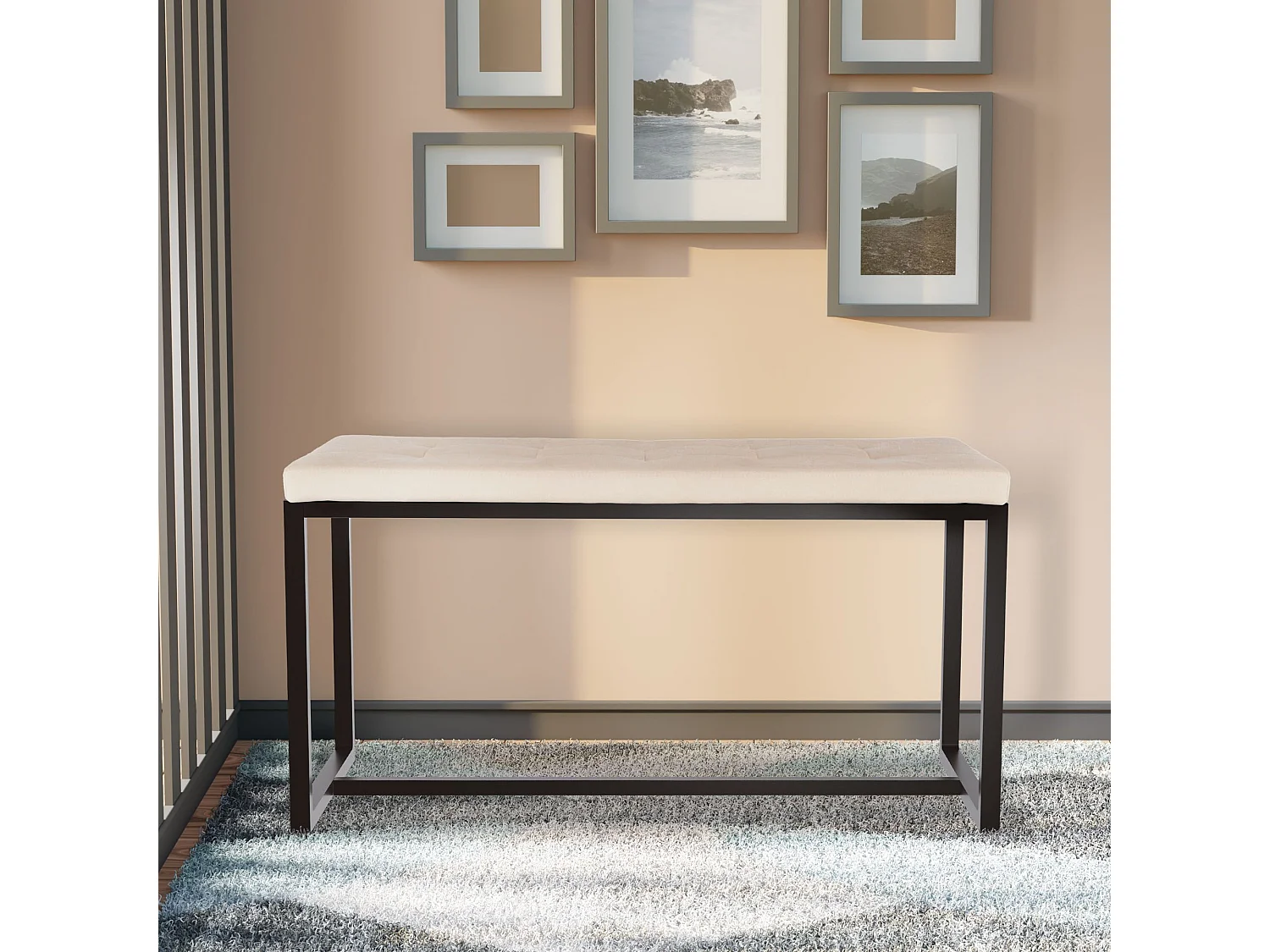 Banquette - Velours - Crème - Barci