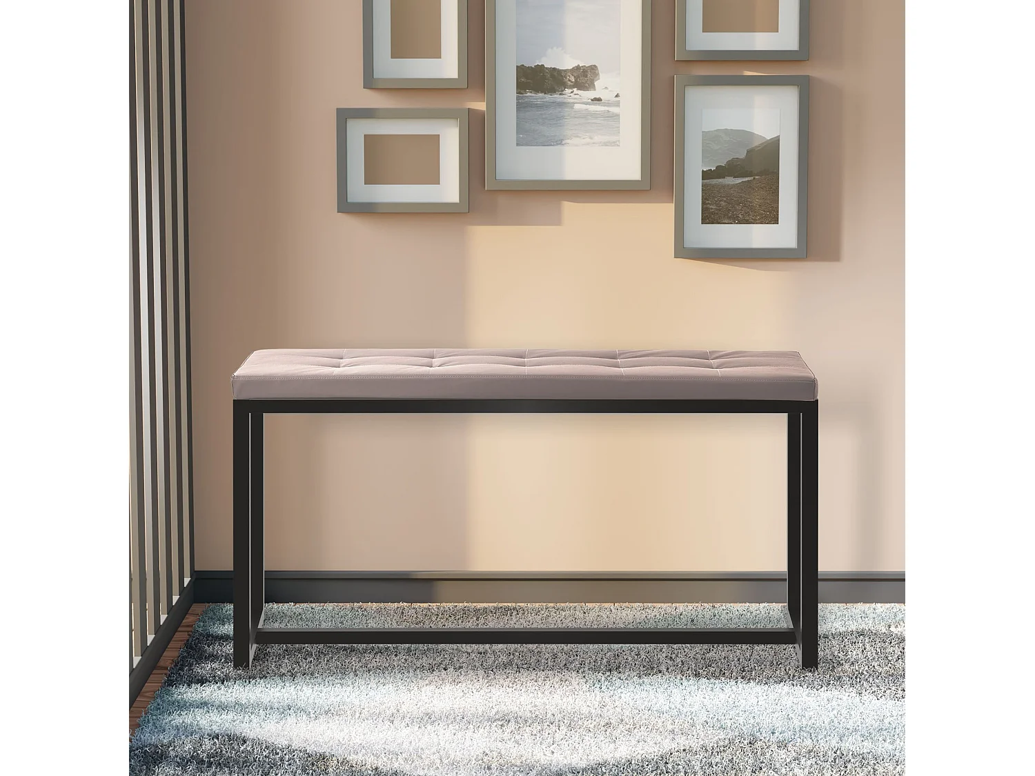 Banquette - Similicuir - Blanc - Barci