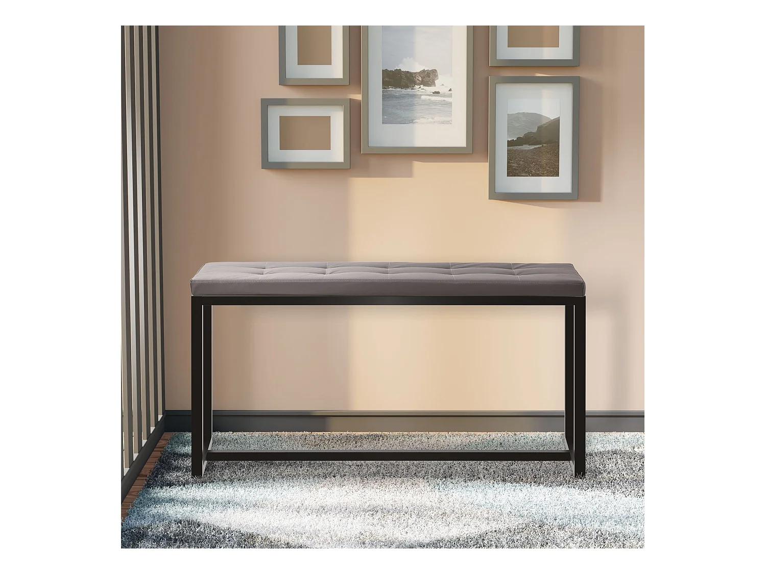 Banquette - Similicuir - Noir - Barci