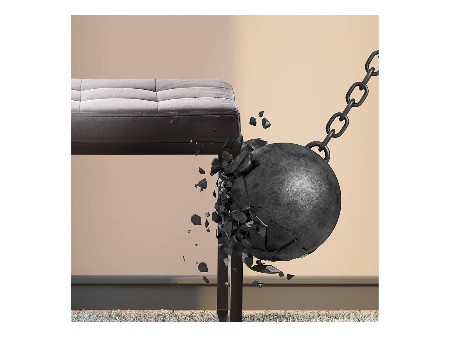 Banquette - Similicuir - Noir - Barci