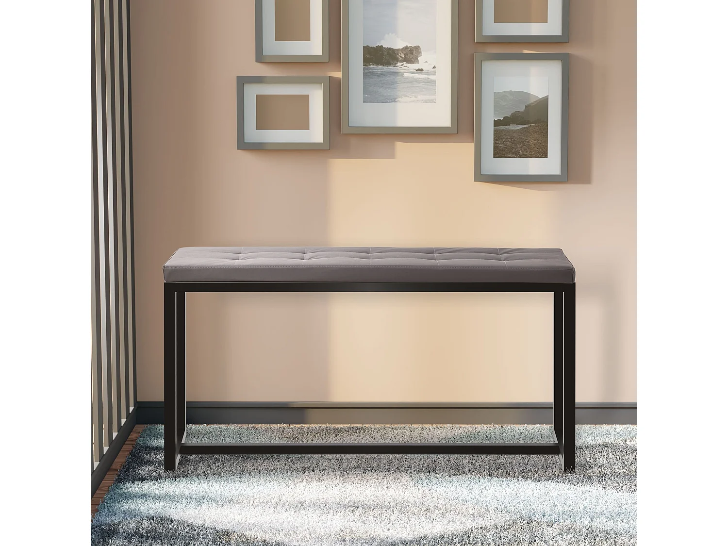 Banquette - Similicuir - Noir - Barci