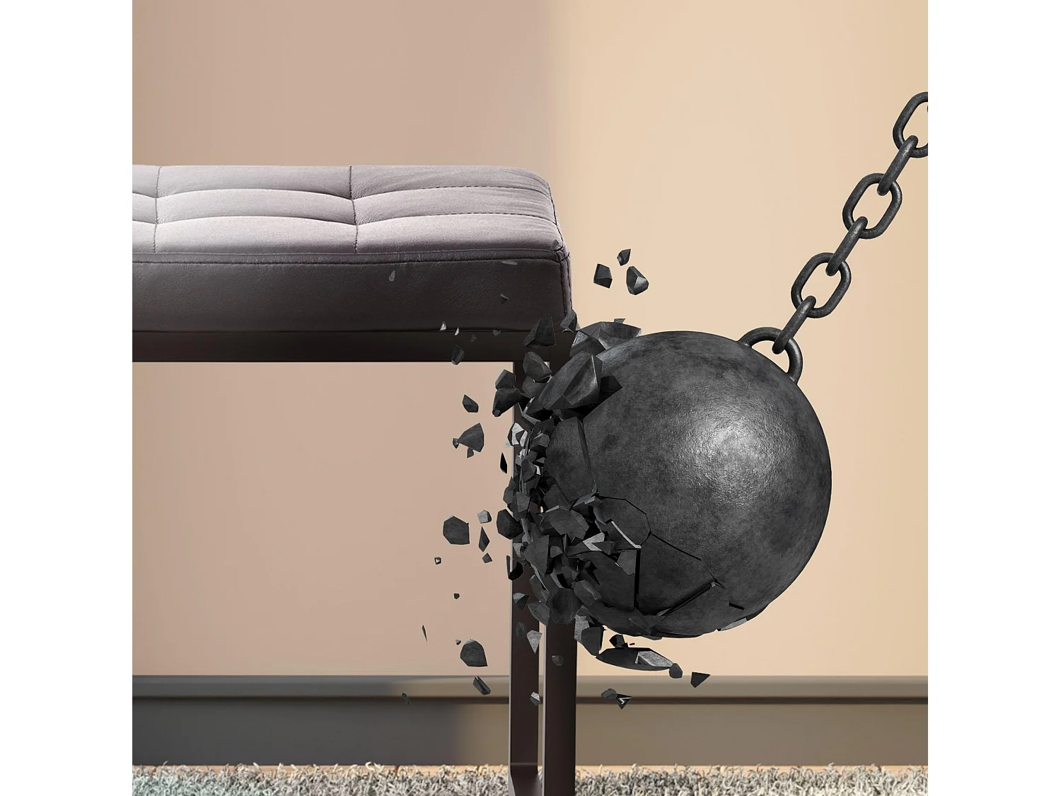 Banquette - Similicuir - Noir - Barci