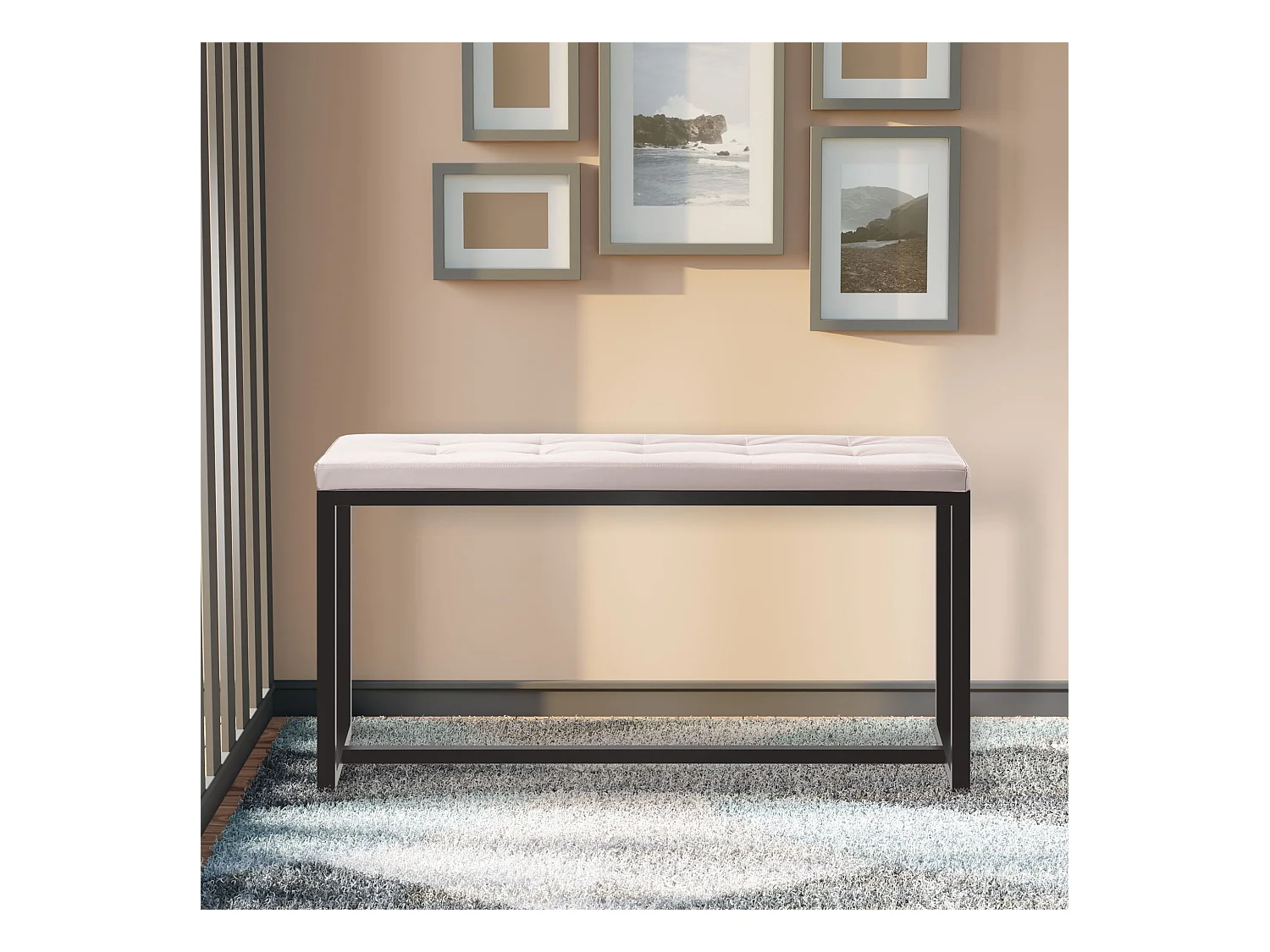 Banquette - Similicuir - Gris - Barci