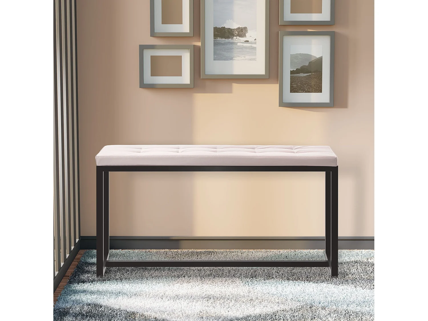 Banquette - Similicuir - Gris - Barci