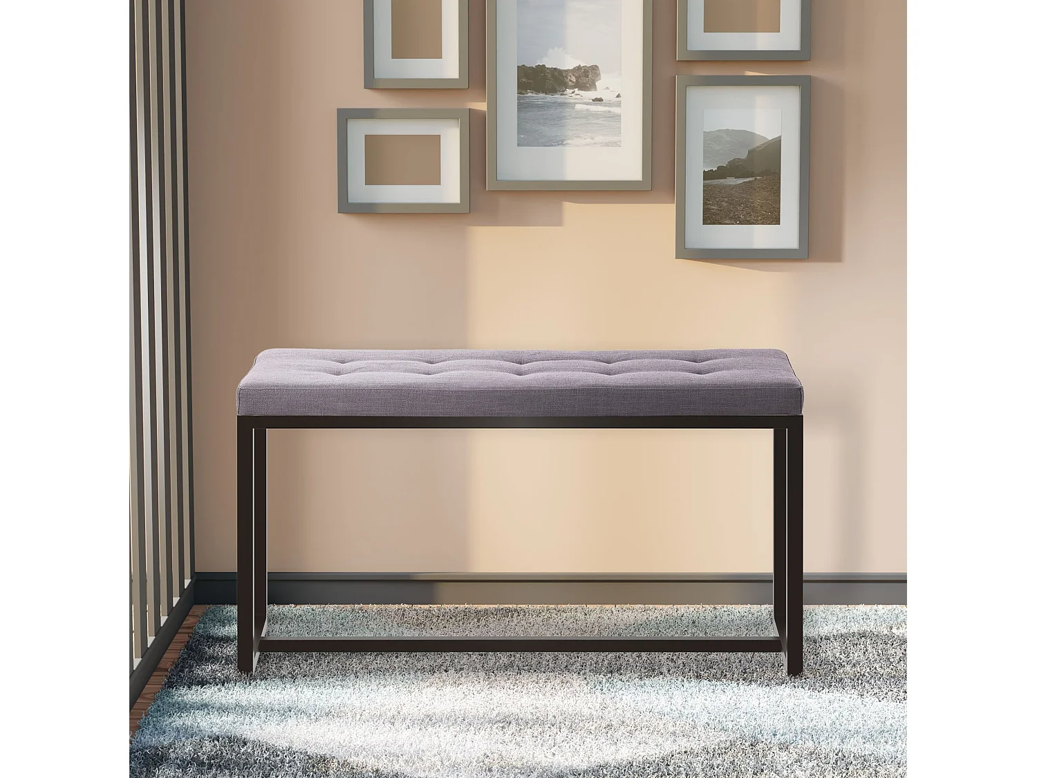 Banquette - Tissu - Gris foncé - Barci