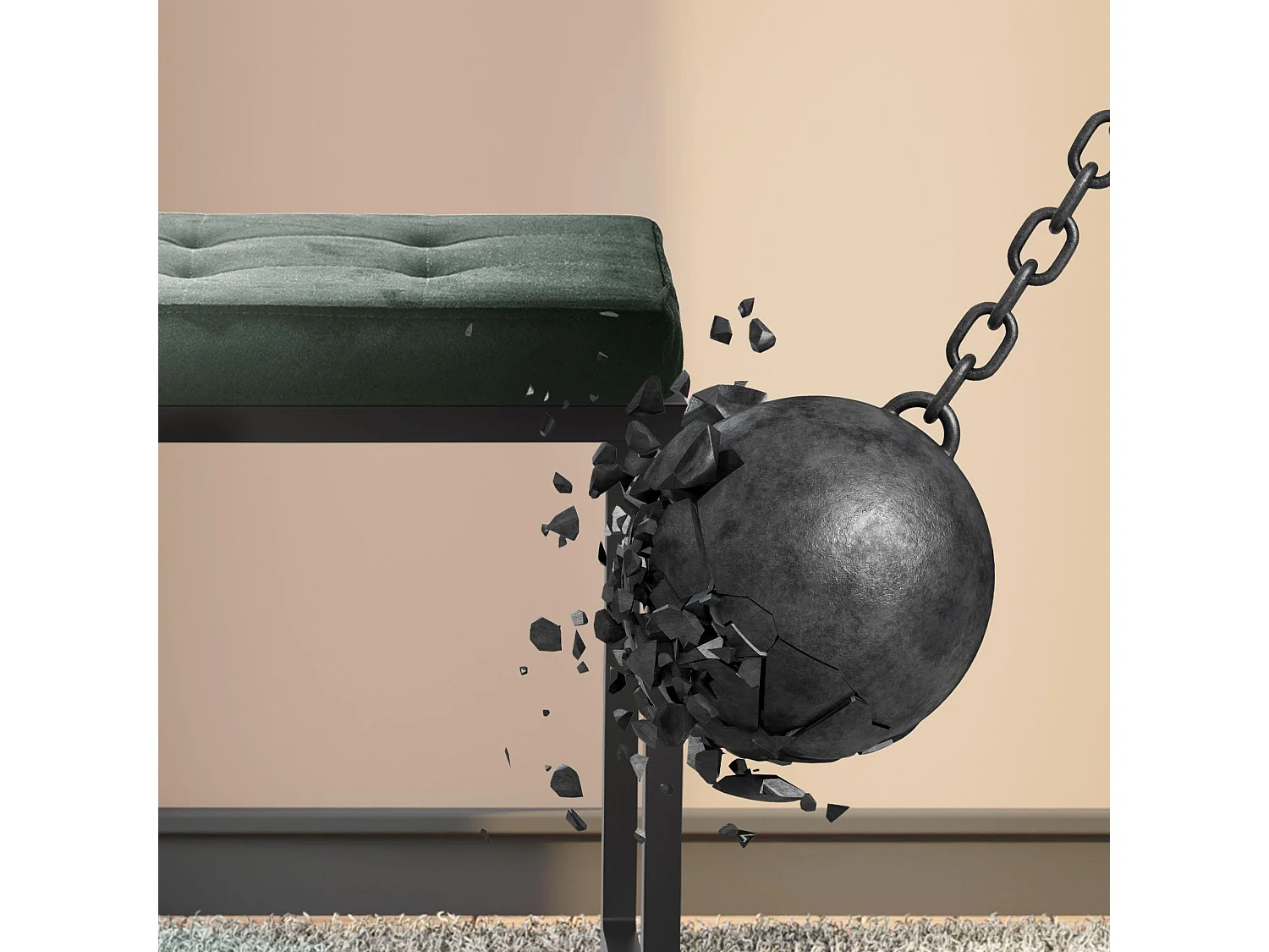 Banquette - Velours - Vert - Barci