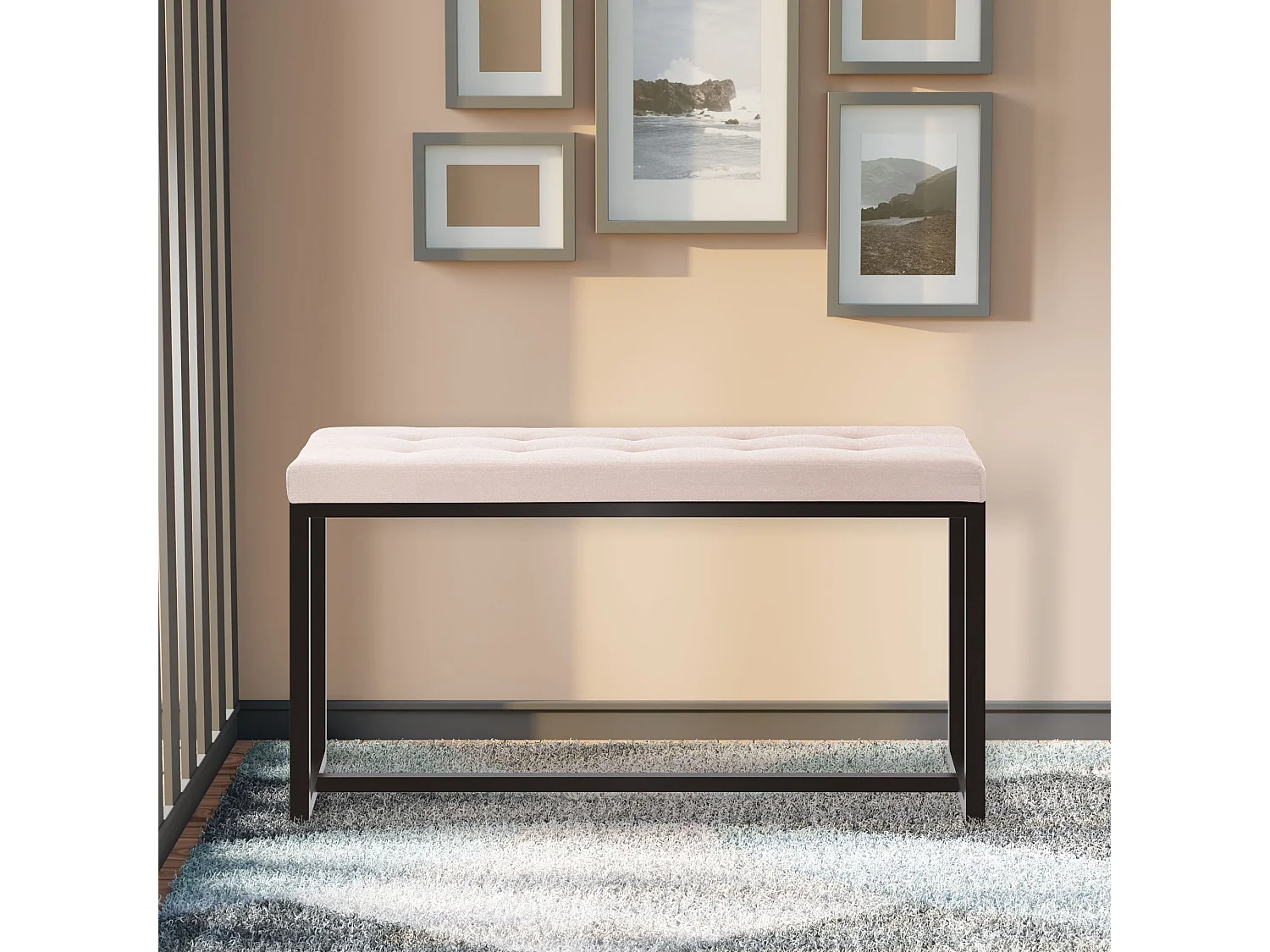 Banquette - Tissu - Crème - Barci