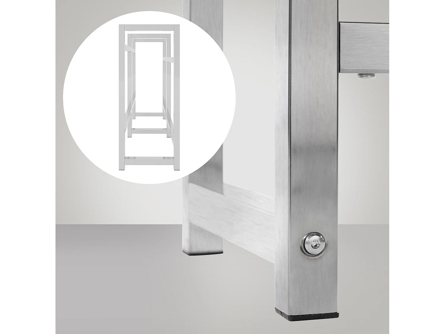 Support pour caisses de boissons - Métal - Acier inoxydable - Stack