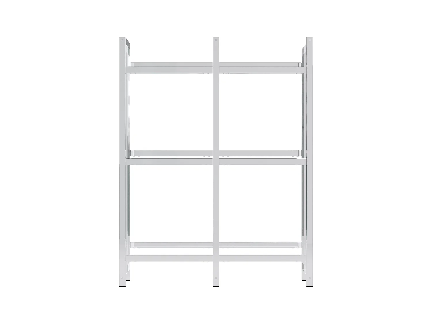 Support pour caisses de boissons - Métal - Chrome - Stack