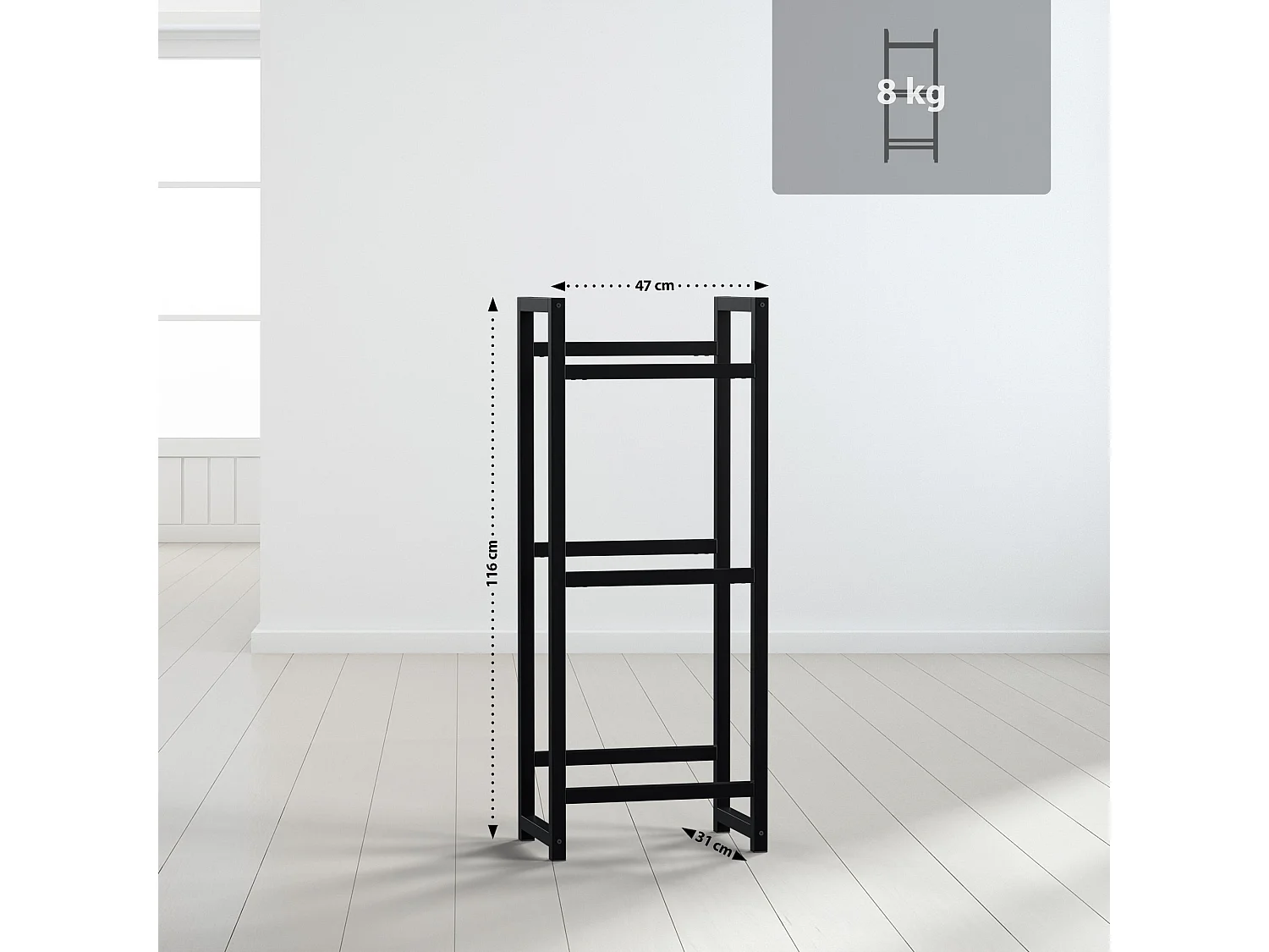 Getränkekistenständer - Metall - schwarz - Stack