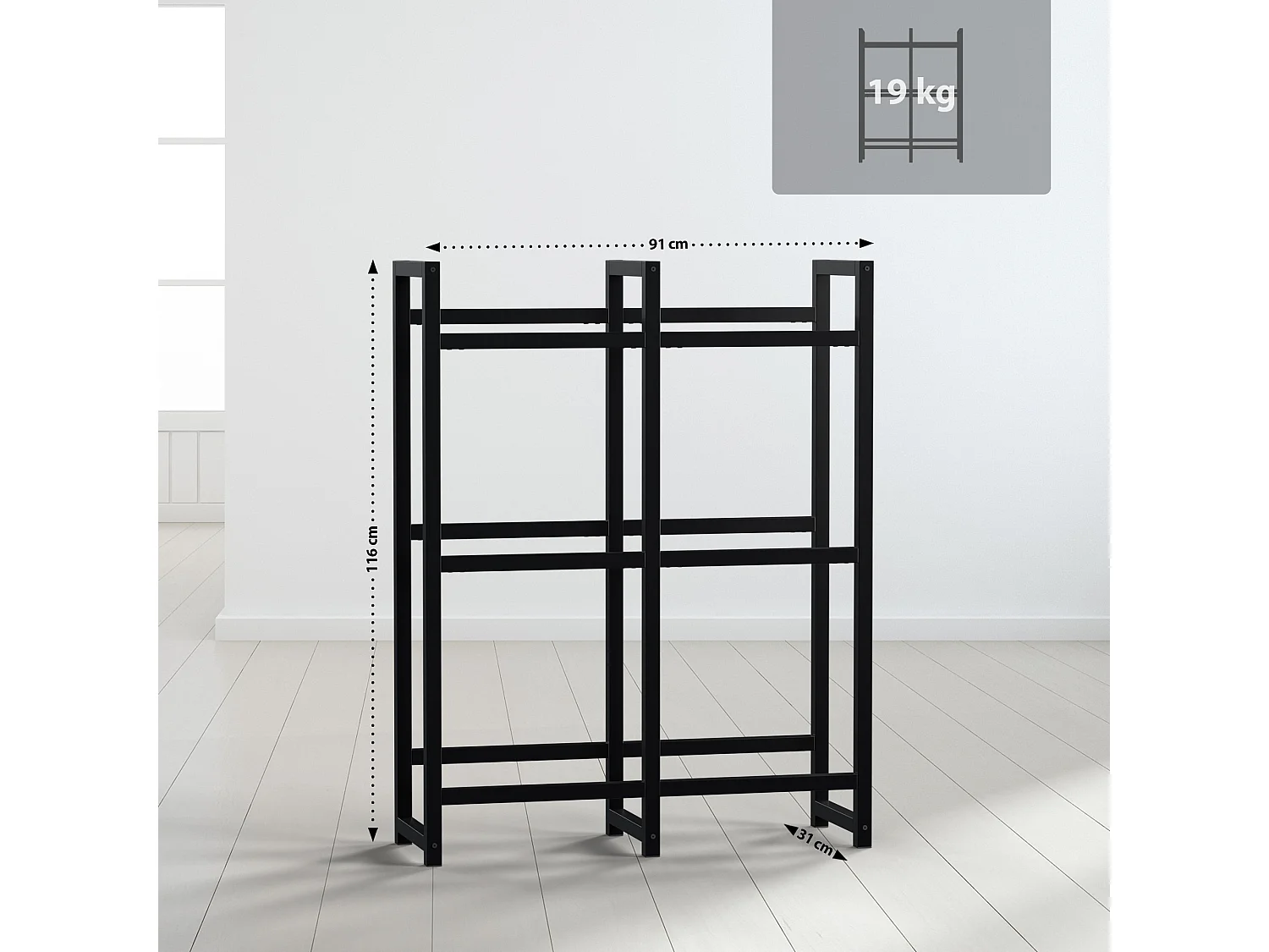 Getränkekistenständer - Metall - schwarz - Stack