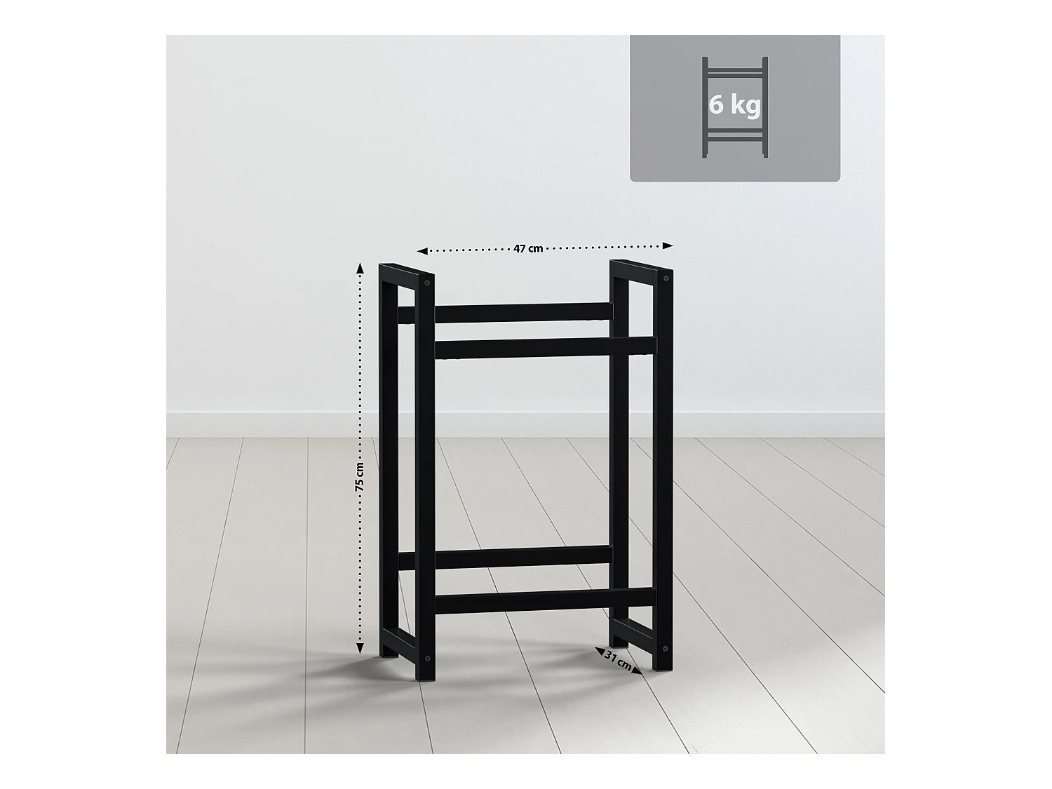 Getränkekistenständer - Metall - schwarz - Stack