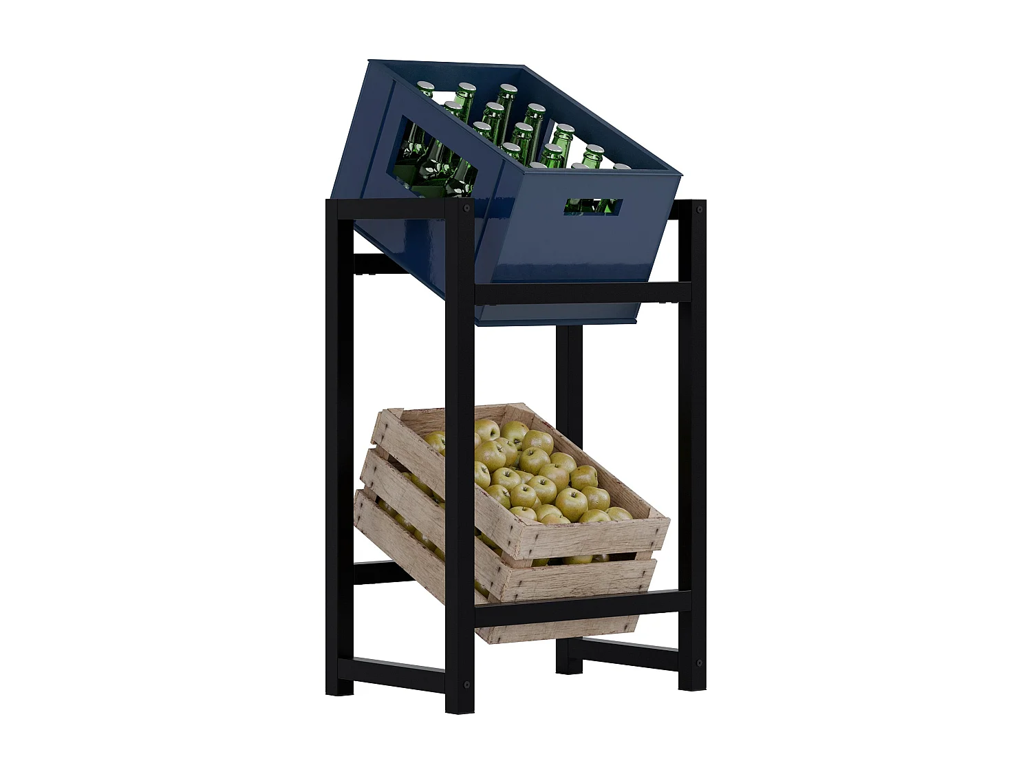 Getränkekistenständer - Metall - schwarz - Stack