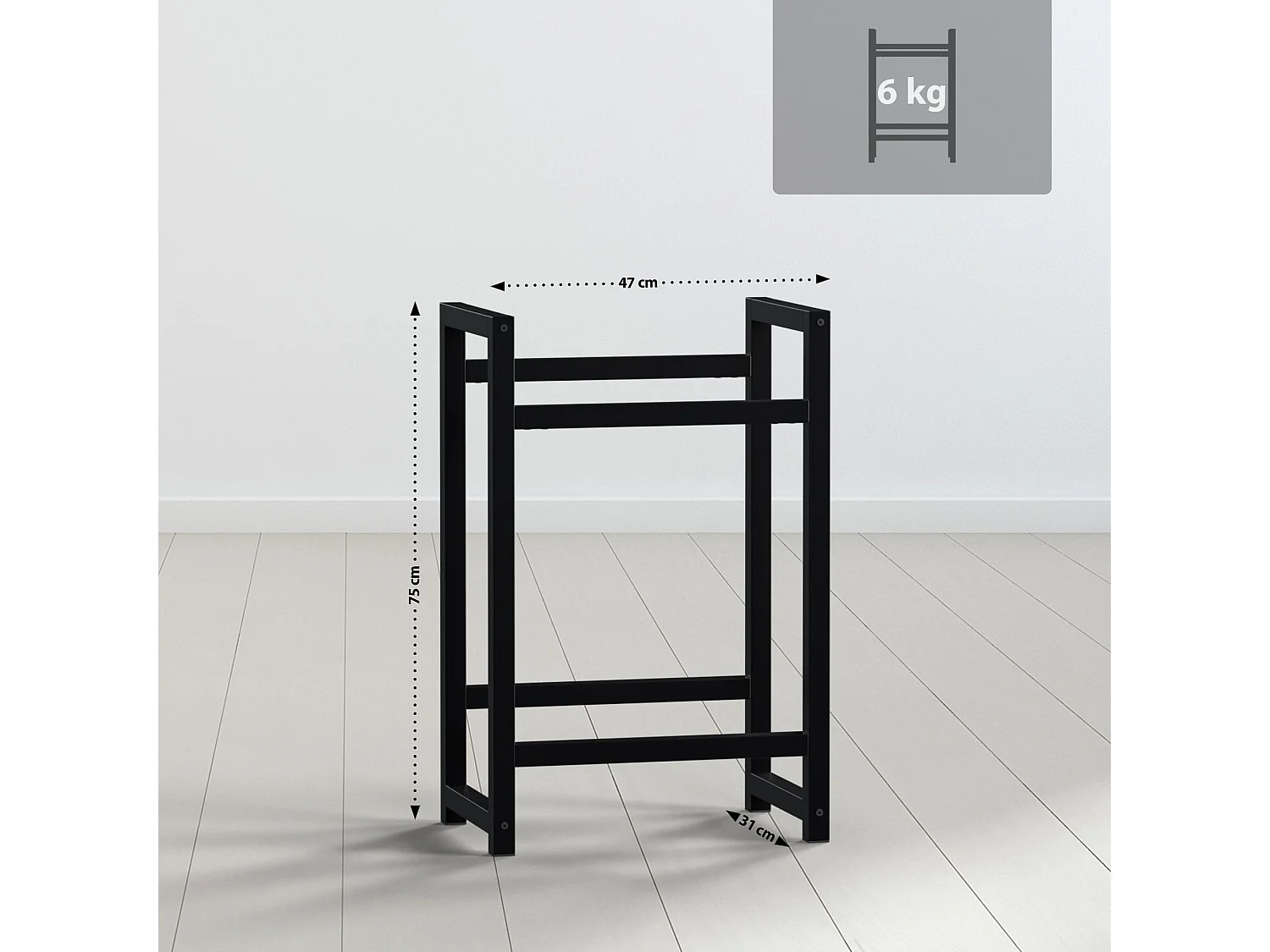 Getränkekistenständer - Metall - schwarz - Stack