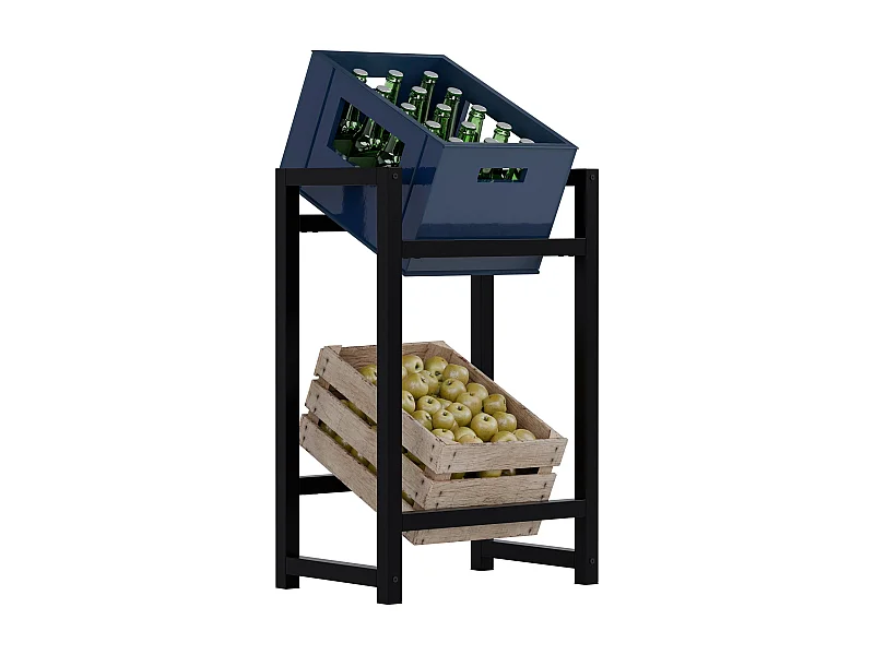 Getränkekistenständer - Metall - schwarz - Stack