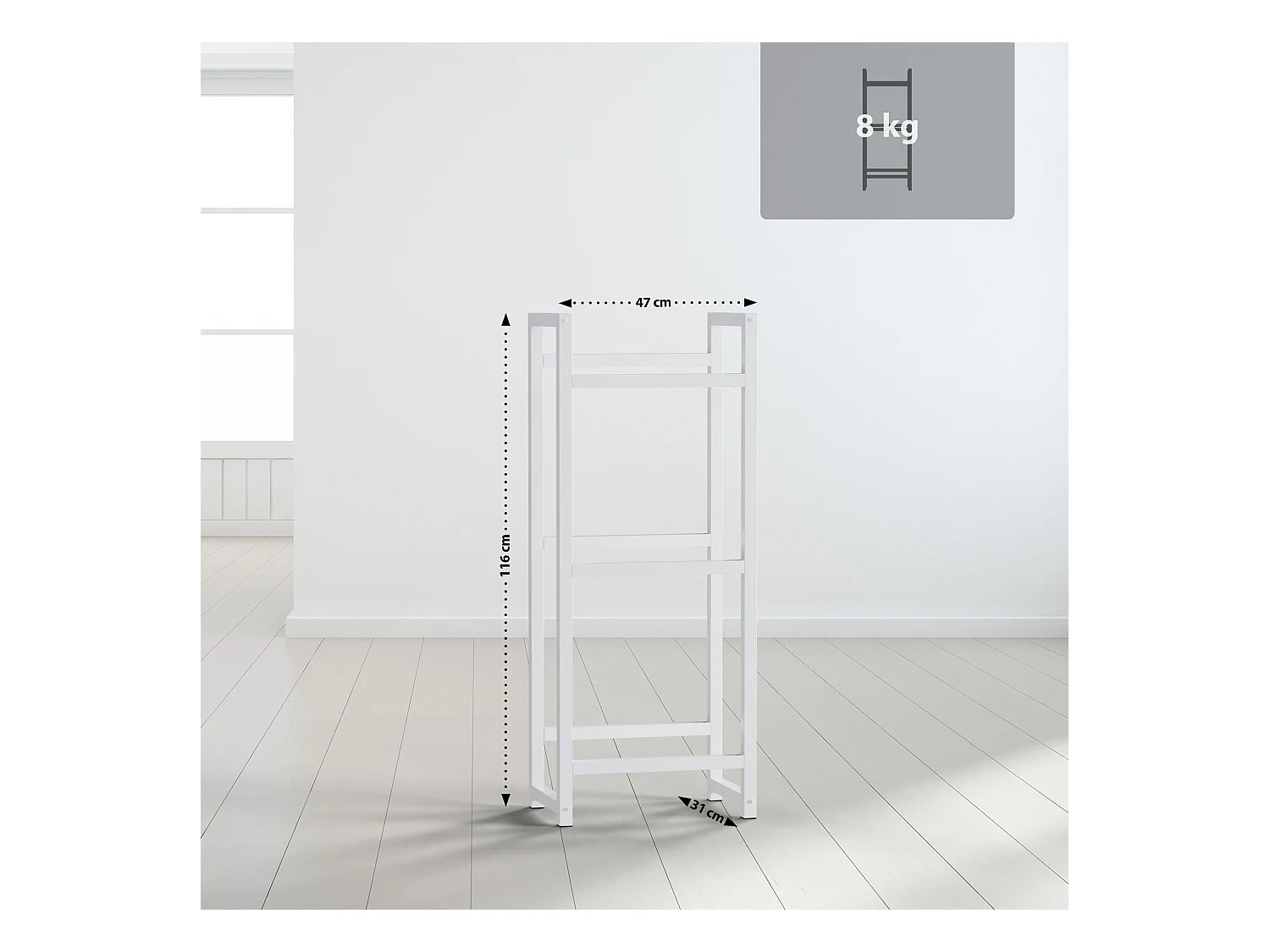 Drankkrat houder - Metaal - wit - Stack